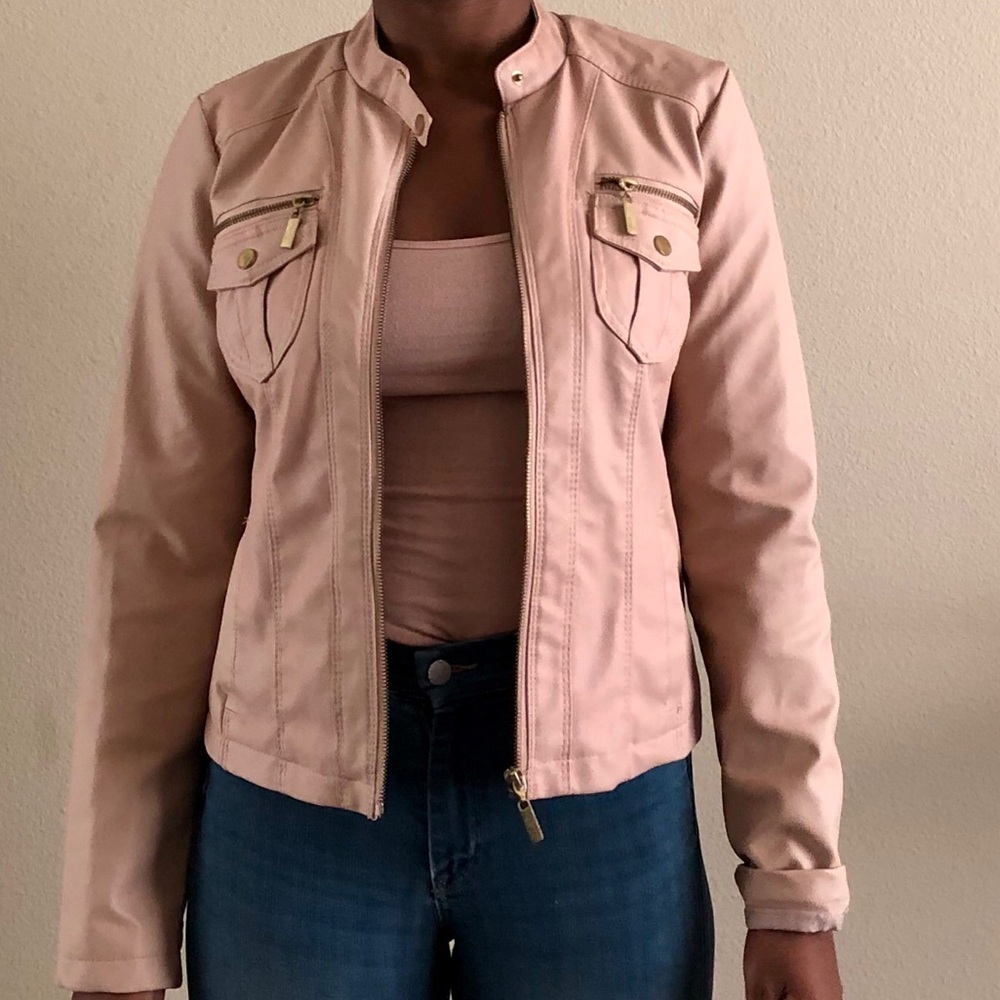 Millenial Pink Moto Jacket